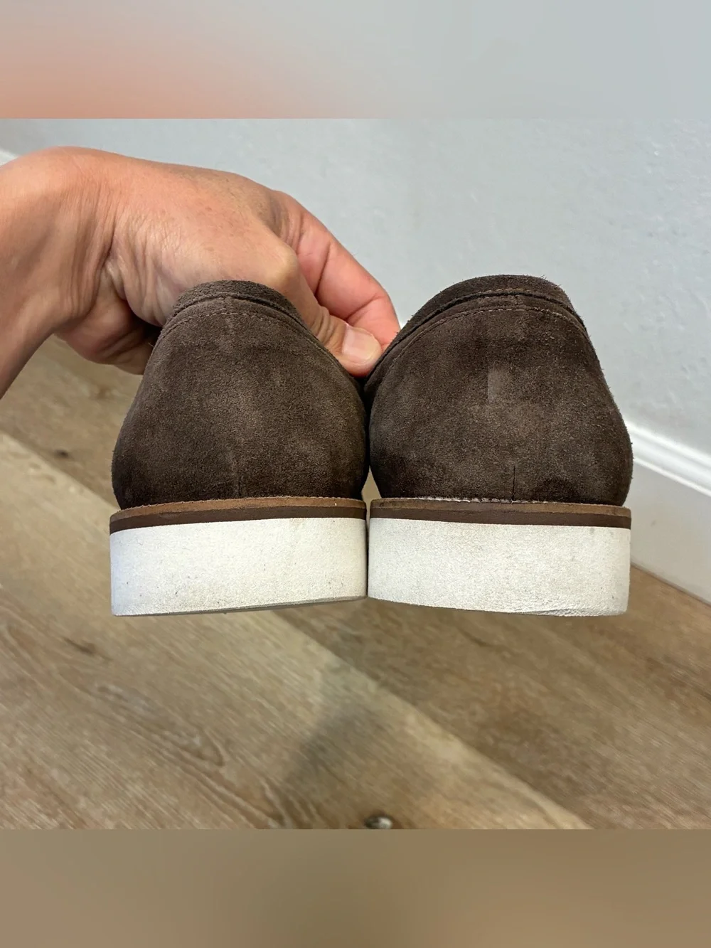 Kemal Tanca Brown Suede Penny Loafers Men's EU 44 US 10 Casual Dress Shoes